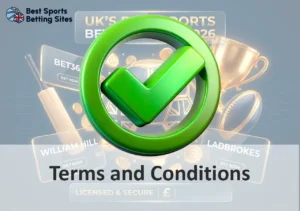 Standard terms and conditions for using sports betting sites in the UK.